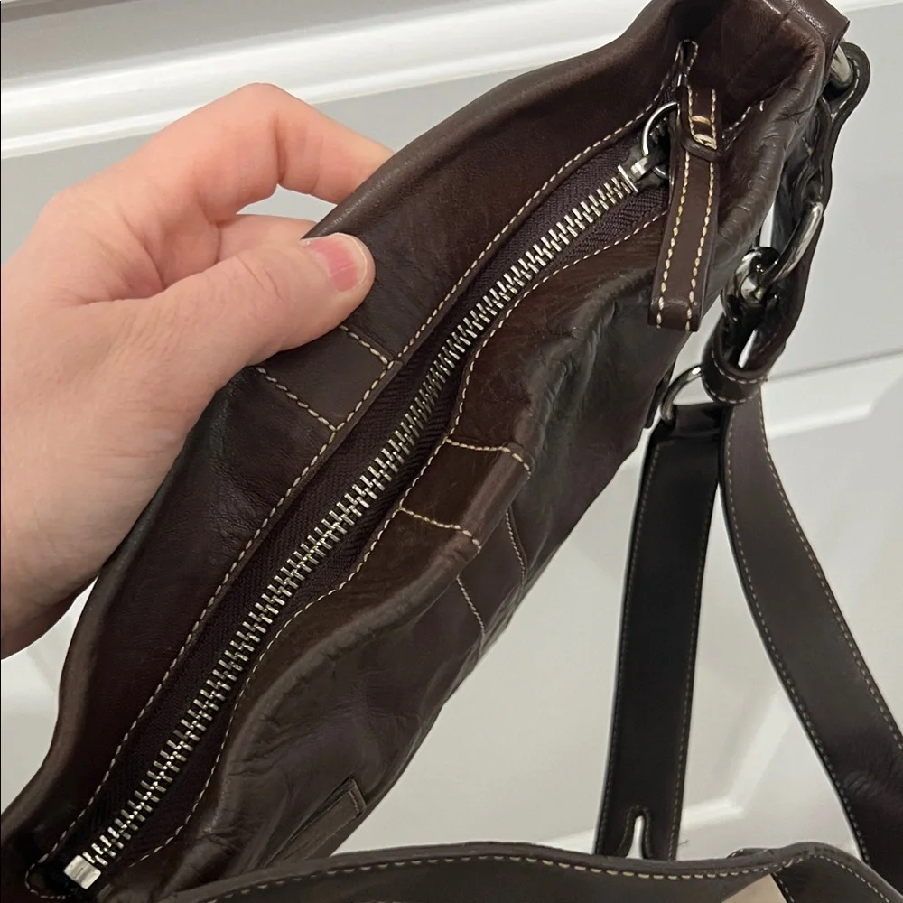 Vintage Coach Y2K Brown Leather Soho Duffle Shoulder/Crossbody Bag 1452‎
